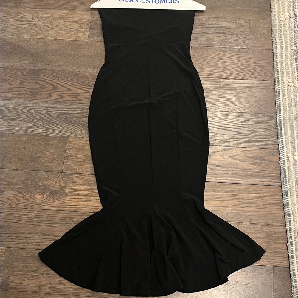 Norma Kamali S Elegant Black Strapless Dress - Picture 6 of 10